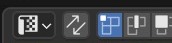 De Sync-toggle (de twee diagonale pijltjes) staat hier uit — controleer dit icoontje eerst als de UV Editor niets lijkt te tonen.