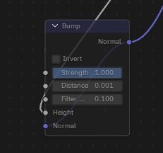 Een gemute node (M) is aan de gestreepte lijn te herkennen: de link blijft getekend maar de Bump-node zelf draagt niets meer bij aan het resultaat.