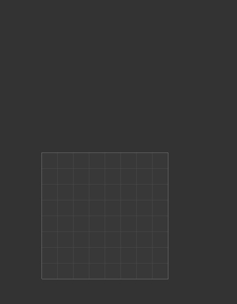 Een echt (smart-unwrapped) UV-eiland van de kubus in de UV Editor — G/R/S werken hier exact zoals in de 3D-viewport.