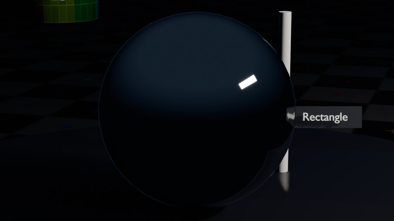 Size X 2.2, Size Y 0.5 — een langwerpige softbox, zoals een striplight.