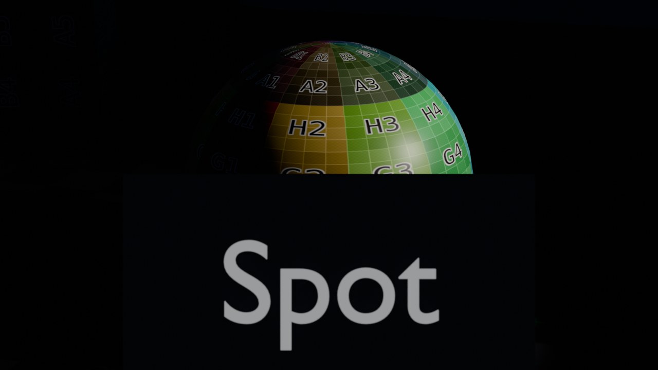 Spot — Energy 1400 W, Spot Size 35°, Spot Blend 0.35.