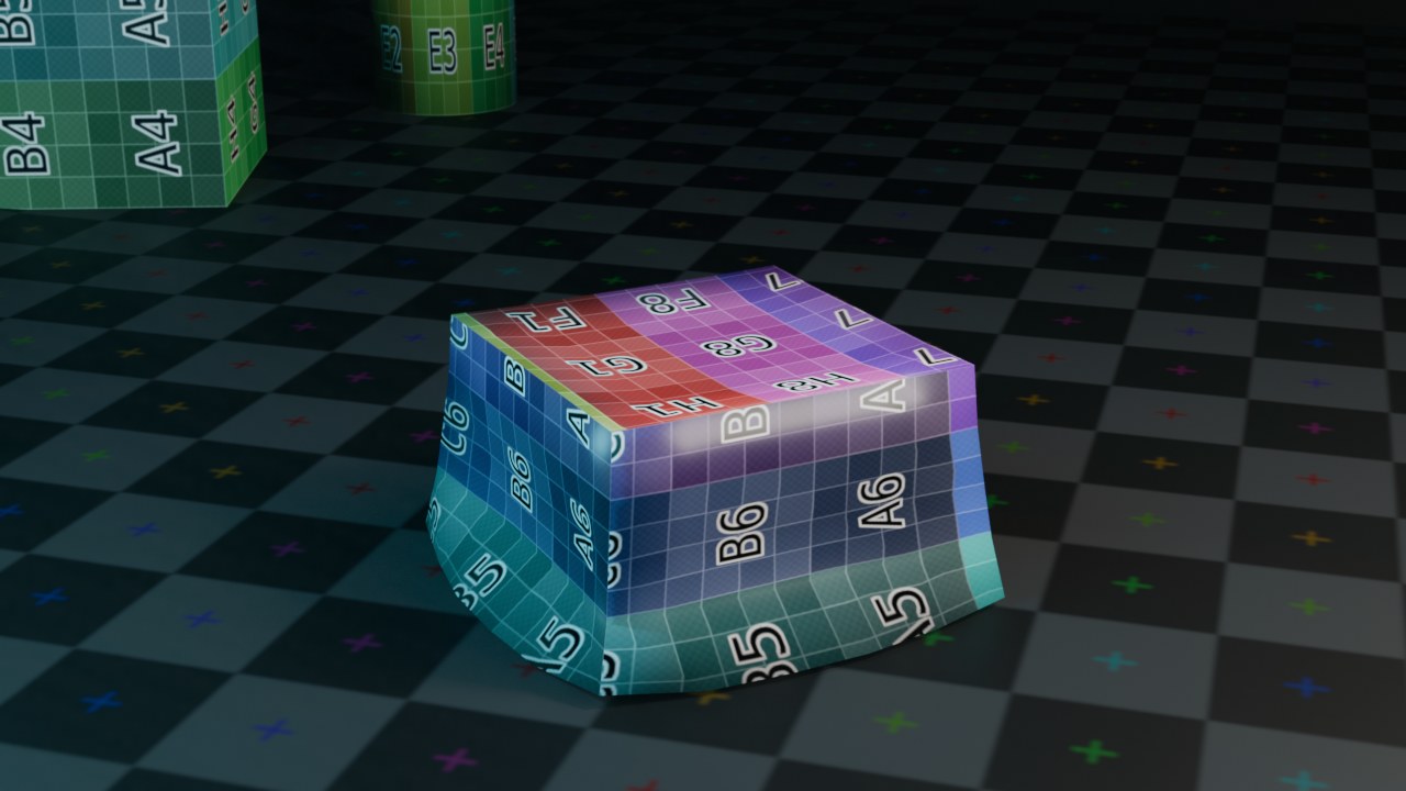 Mass 3, Bend 2 — bevroren vlak na de inslag op een onzichtbare vloer-collider.