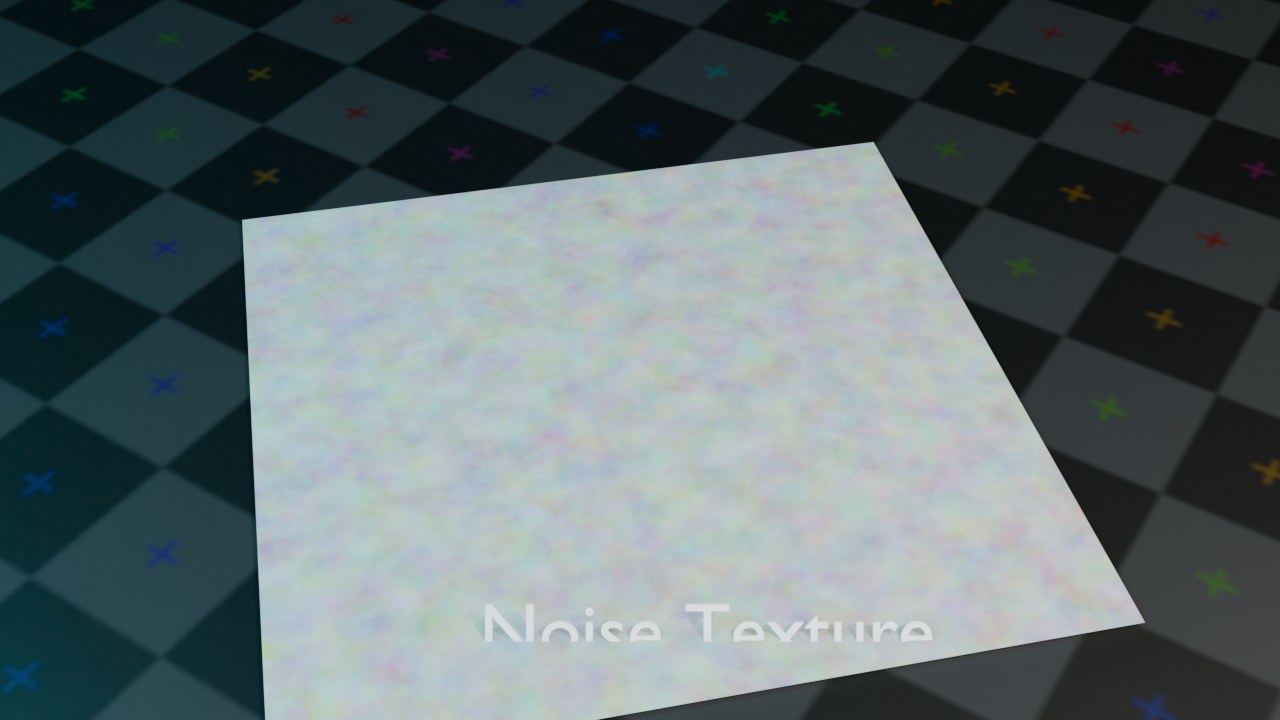 Noise Texture rechtstreeks op Base Color: een oneindig patroon zonder UV-unwrap, maar zonder ontworpen detail.