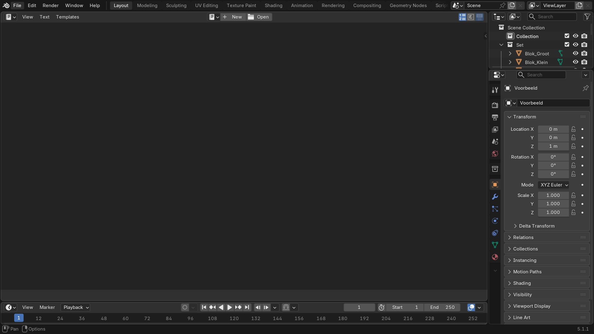 De Text Editor met een kort Python-script en regelnummers.