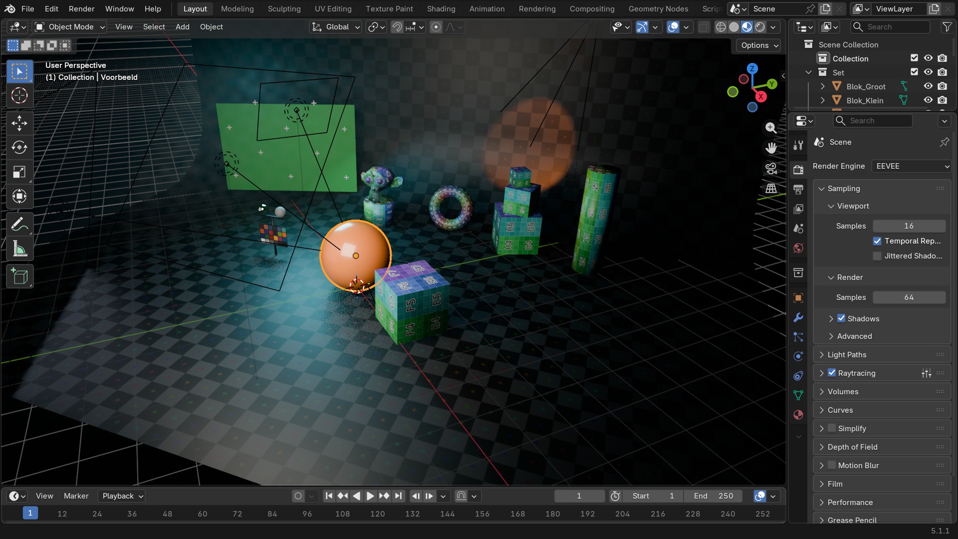 De Render Properties-tab, opengeklapt met Cycles als render engine.