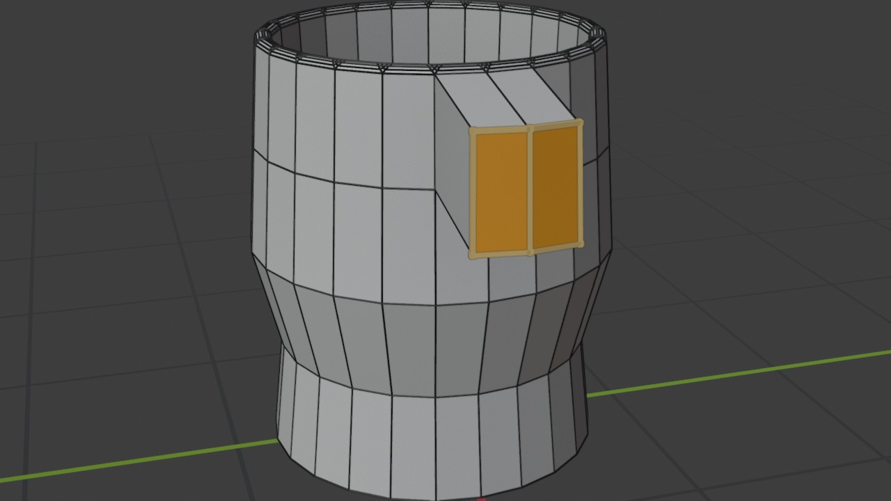 Extrudeer het eerste stuk naar buiten