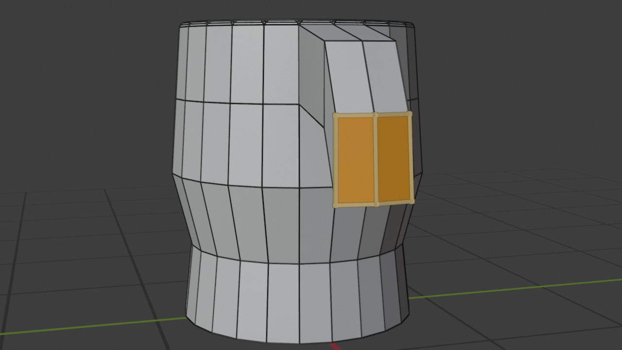 Extrudeer de bovenkant van de boog