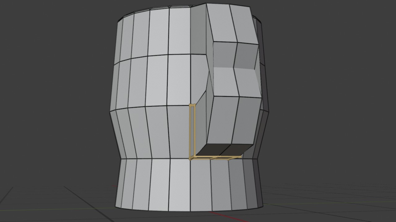 Las ze aan elkaar met Bridge Edge Loops