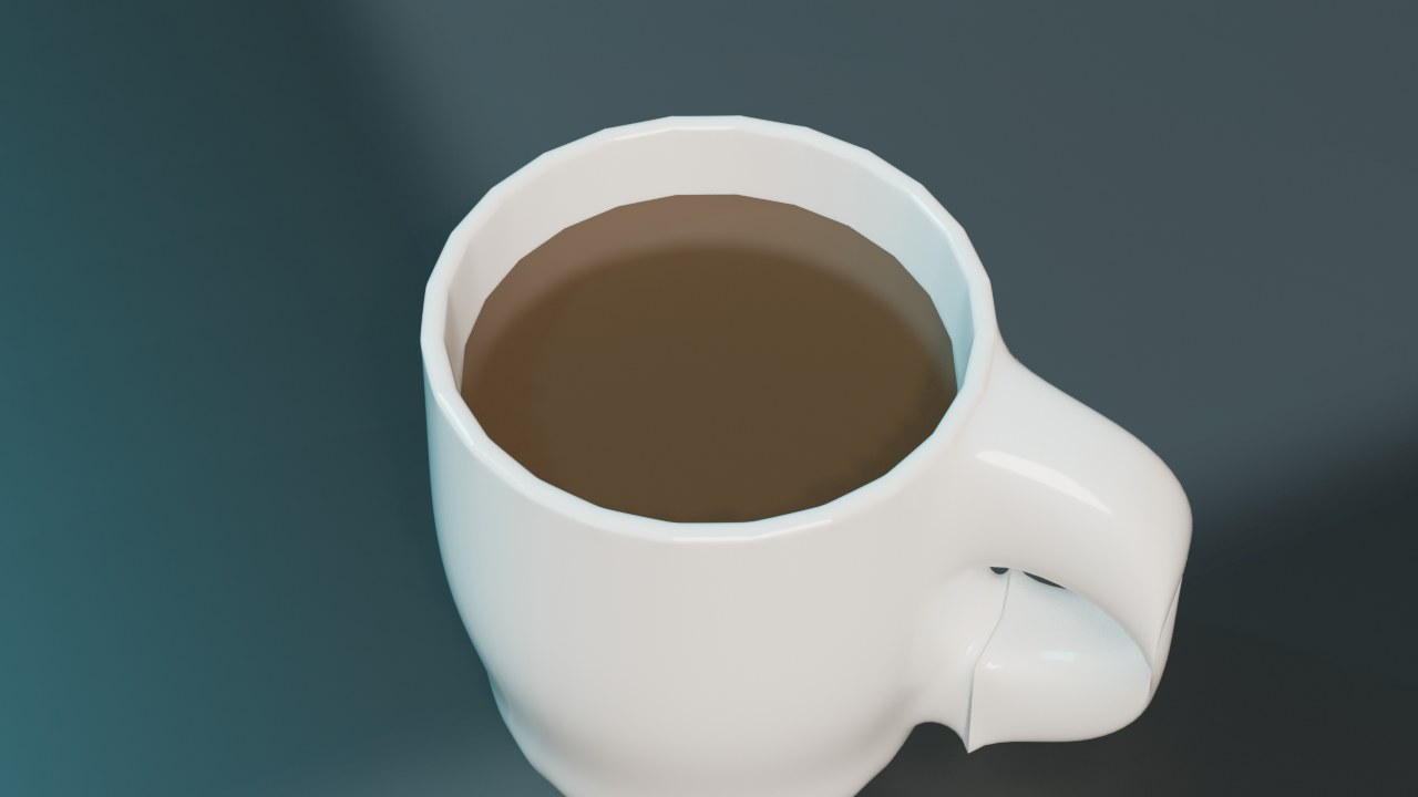 Donkere, glanzende koffie