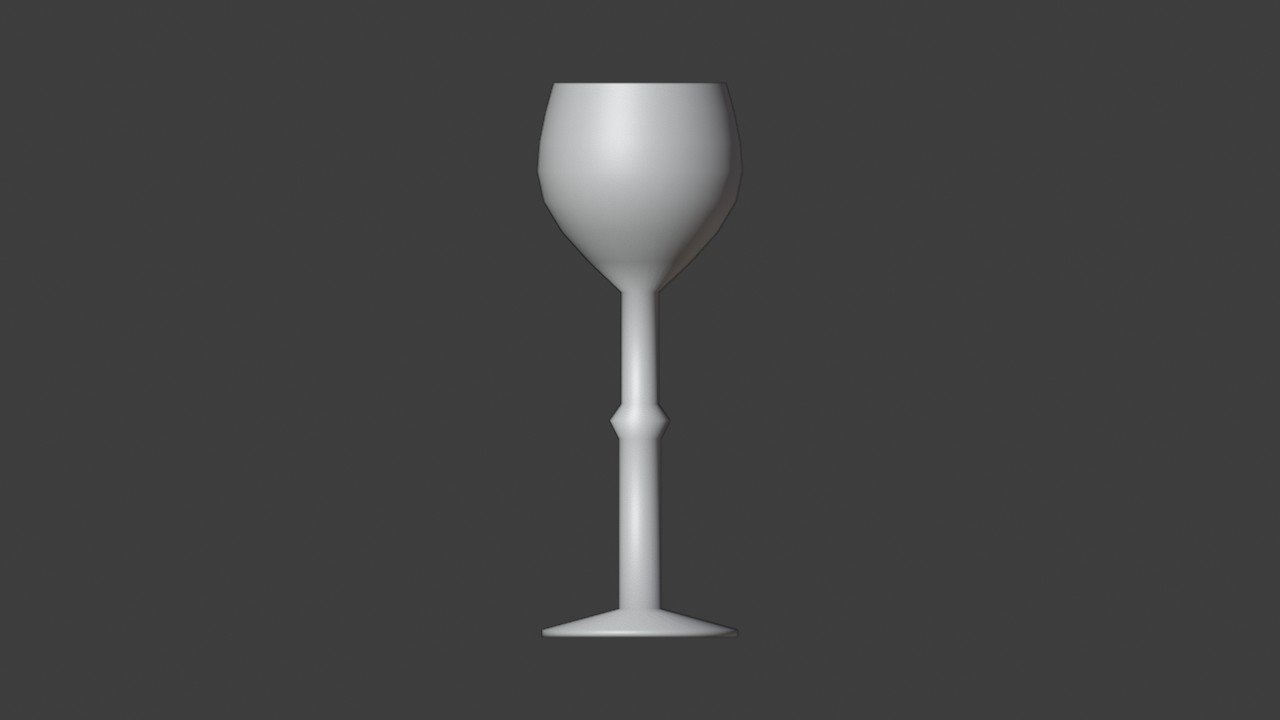 Bekijk het glas van opzij