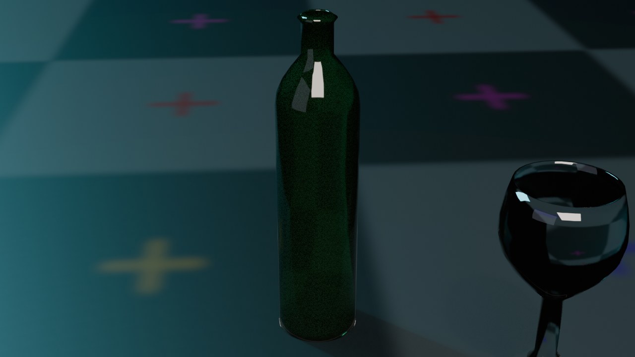Donkergroen flesglas