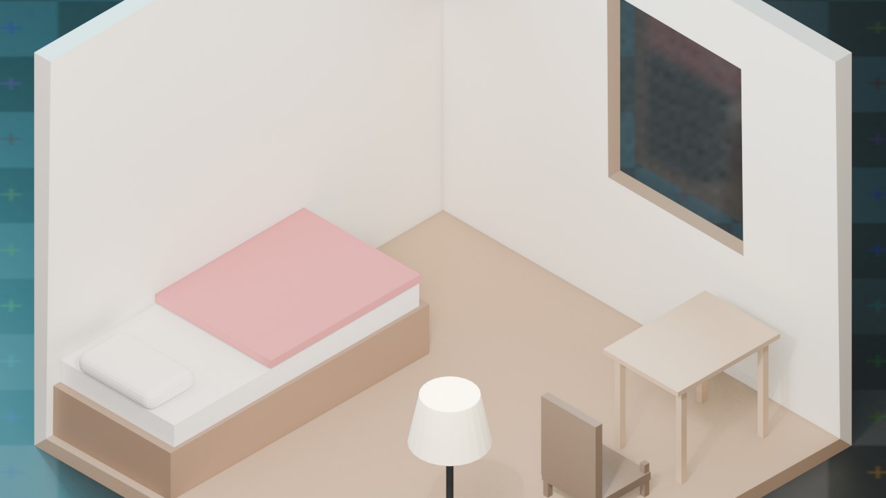 Render vanuit de isometrische camera