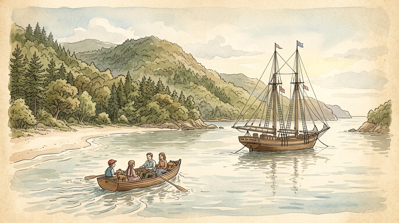 De Zeeraaf voor anker in Delmarbaai, juni 1894.