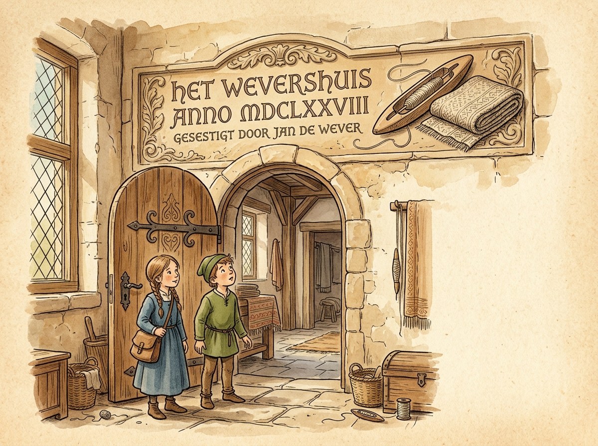 De Lakenhal (G6): ANNO MCDXLIV · HIER MEET MEN DAT LAKEN
