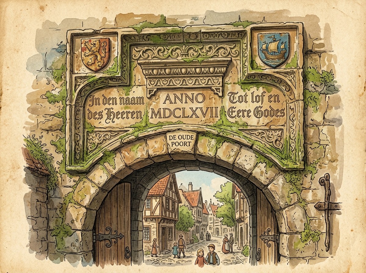 De Noordpoort (F2): ANNO MDLXXXIX · DIE POORTE GHEMAECT
