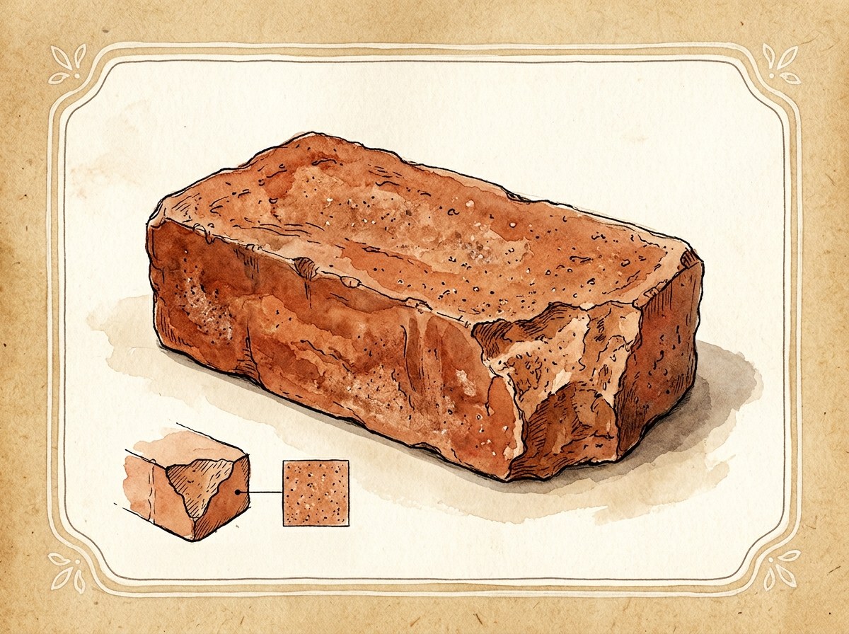 Baksteen — gebakken klei, rood; de muren van bijna elk huis.
