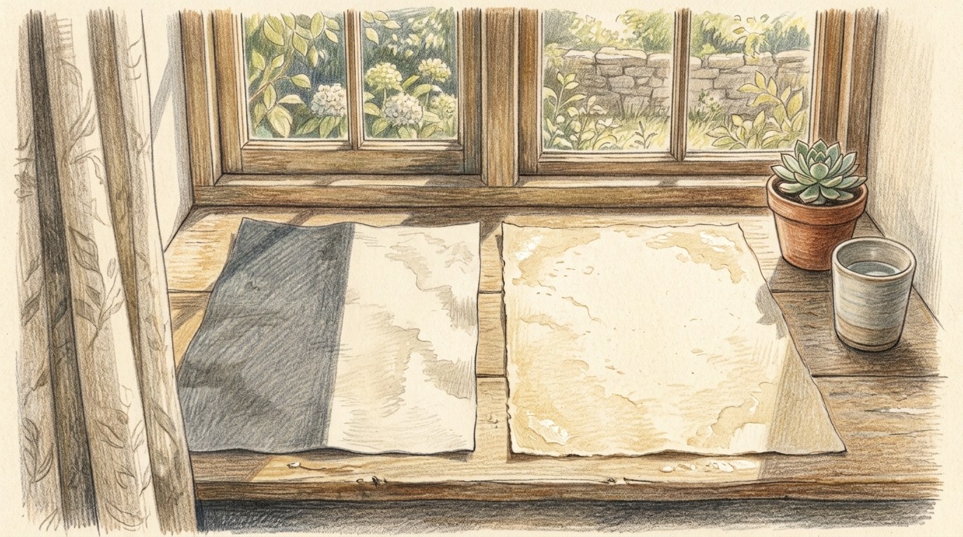 A. Droogt nat papier sneller in de zon?
