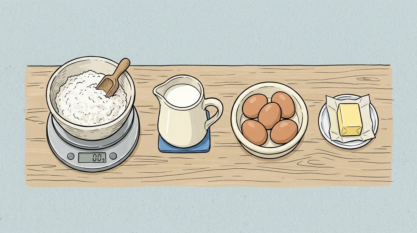 Elk ingredient krijgt hetzelfde keergetal.