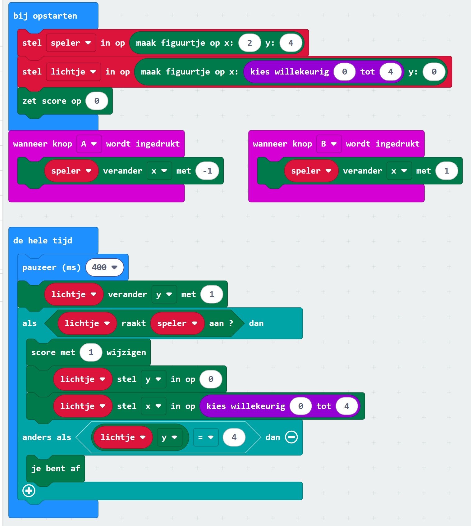 Jouw blokken in MakeCode
