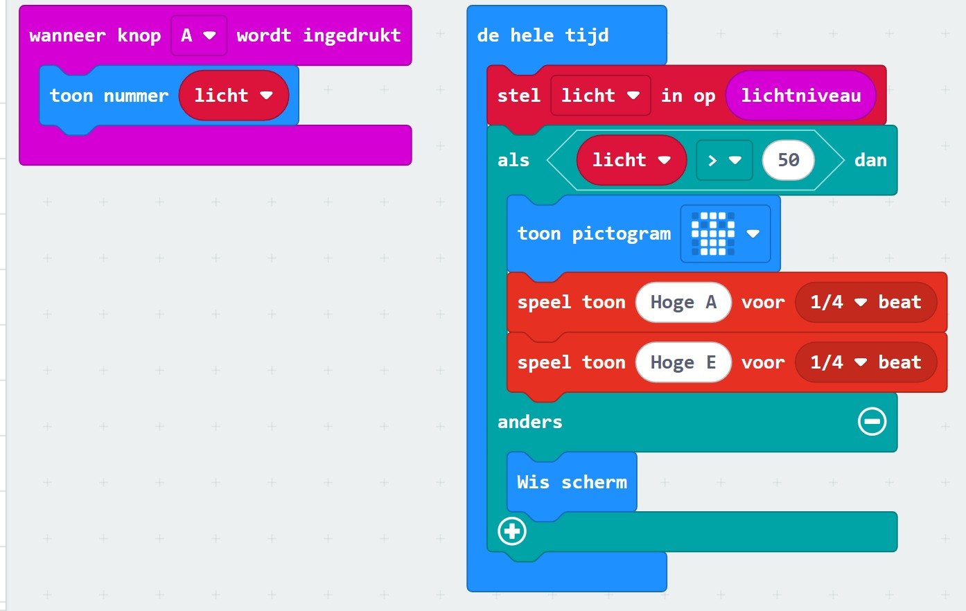 Jouw blokken in MakeCode