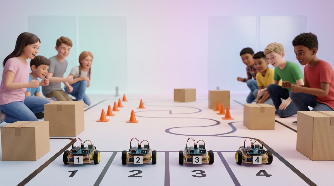 Boss 3: het klaslokaal wordt een parcours vol kegels en obstakels