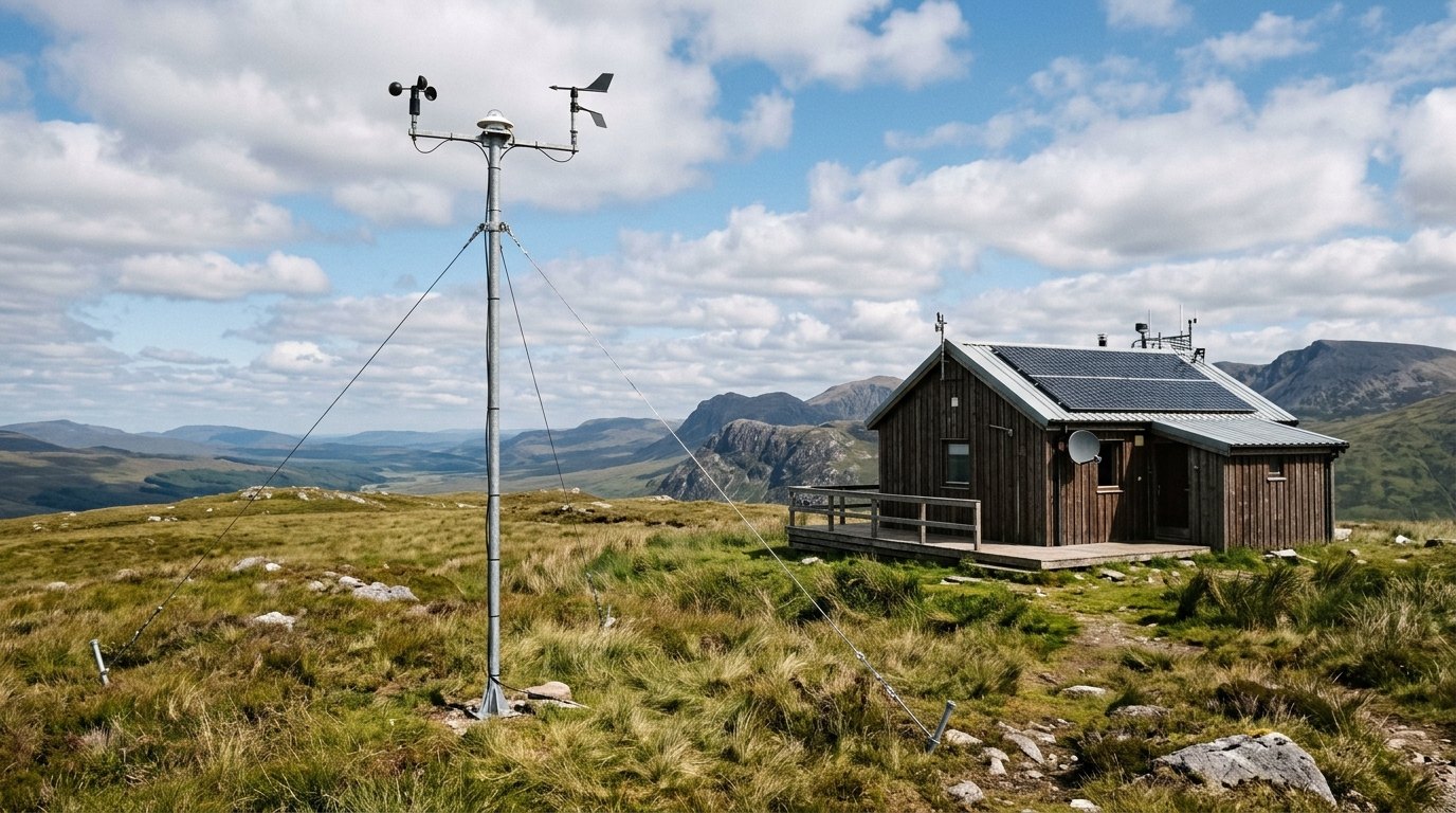 Drie tuidraden, drie krachten in drie richtingen: samen duwen ze de mast recht naar beneden.