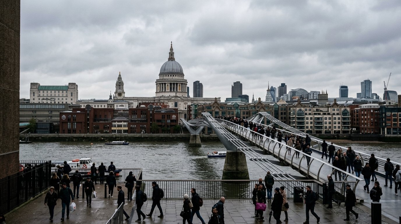 De Millennium Bridge in Londen: zo slank dat voetgangers haar lieten slingeren. Sinds 2002 houden tientallen dempers onder het dek haar stil.