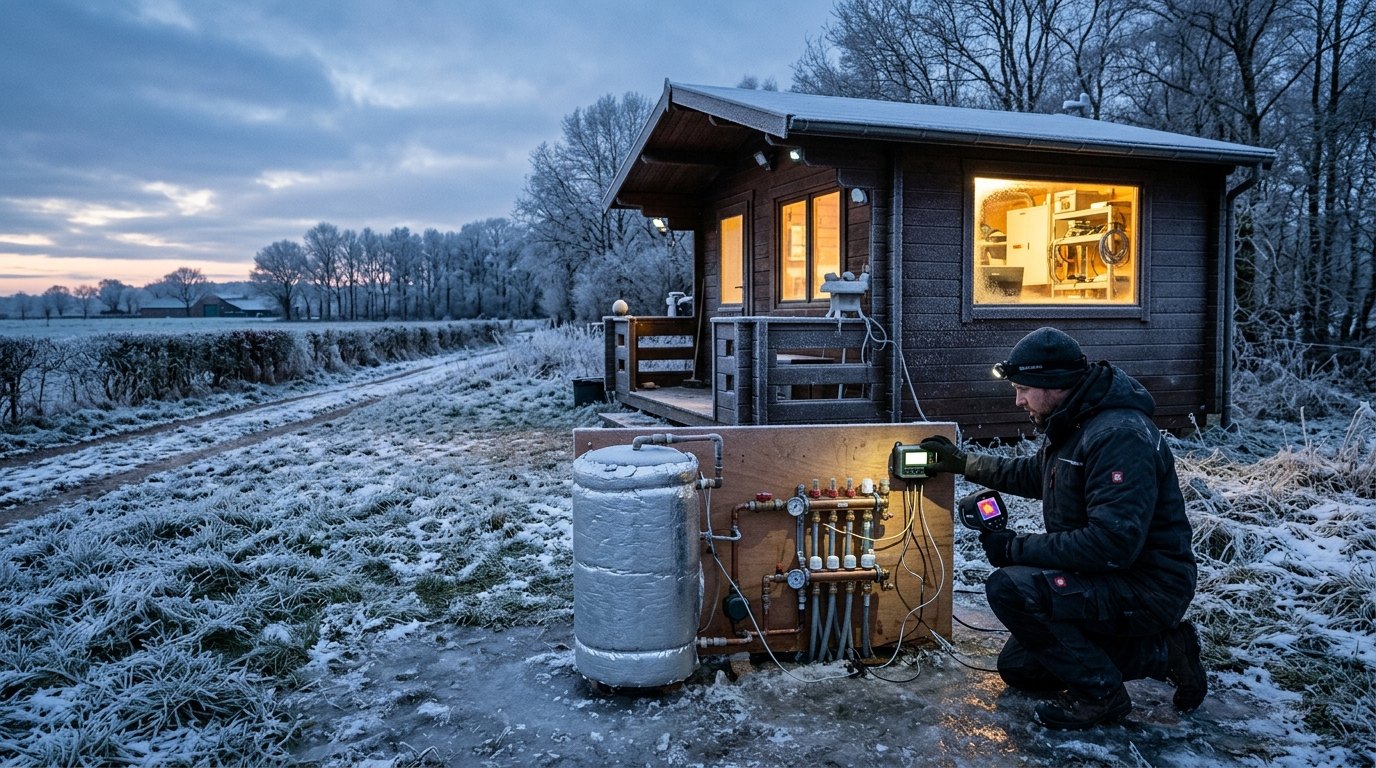 Dezelfde installatie heeft een snel reagerende luchttemperatuur en veel trager water en bouwmateriaal.