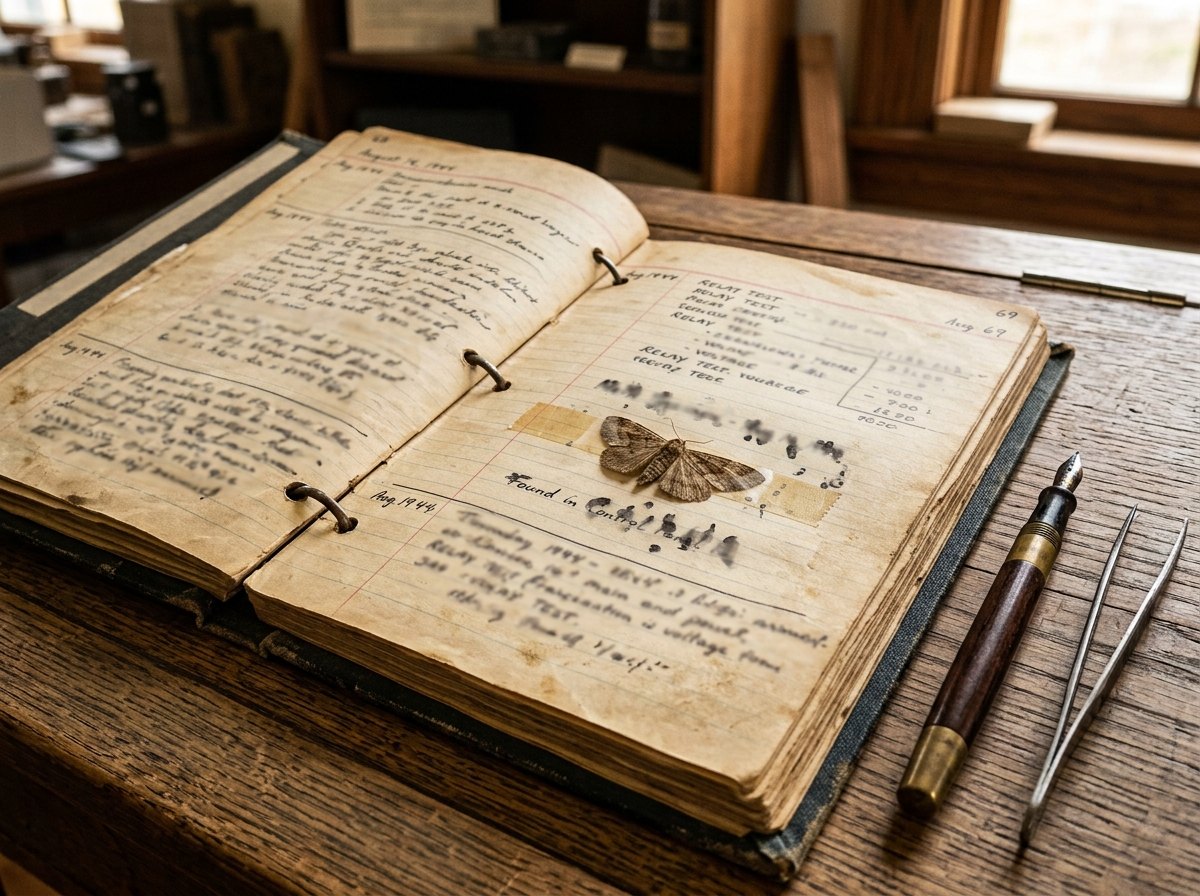 Een mot in een relais, in 1947 in een logboek geplakt: de bekendste 'bug' uit de geschiedenis.