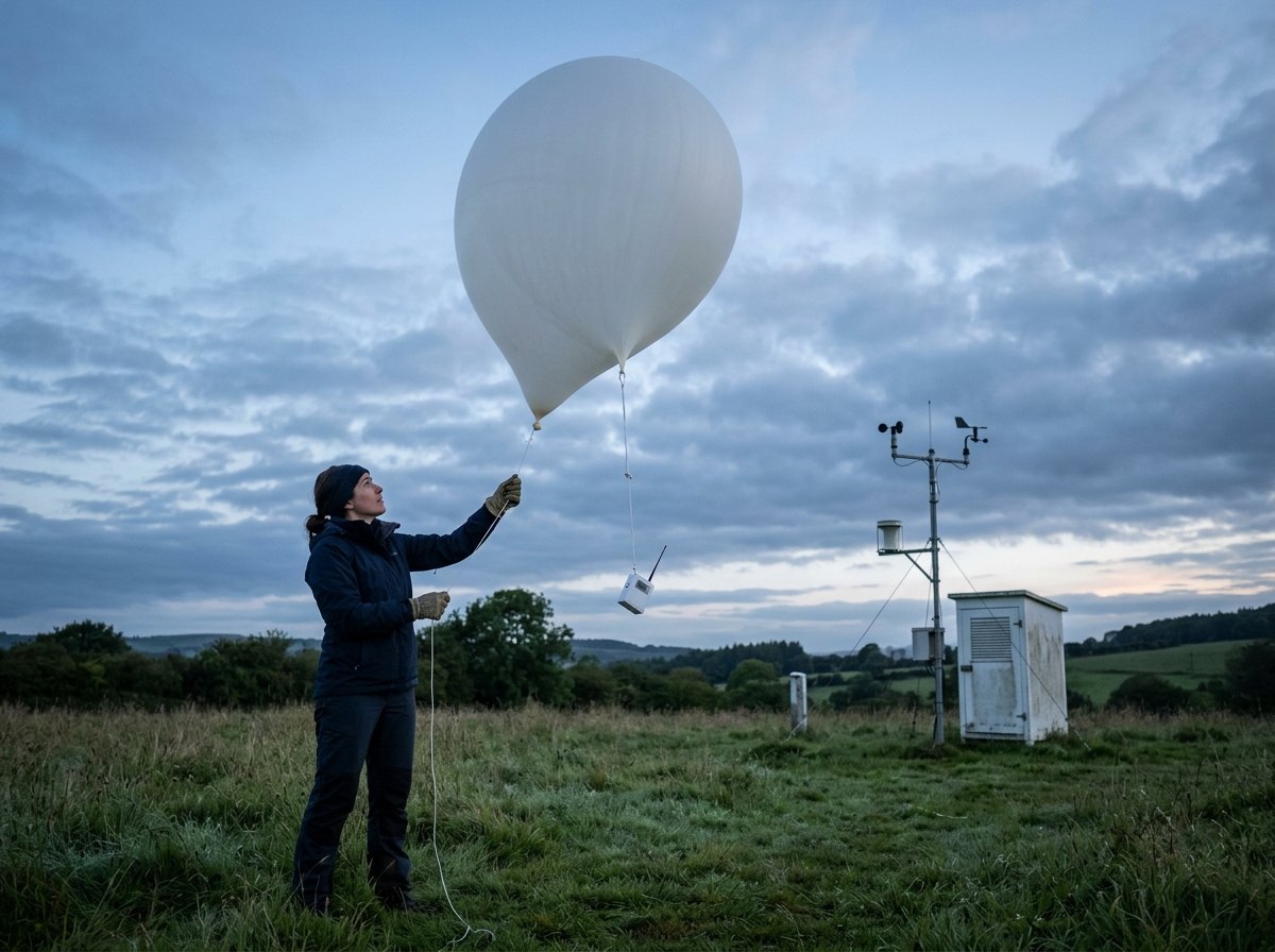 Een radiosonde meet op weg naar boven elke paar seconden temperatuur, druk en vochtigheid: zo kennen weerdiensten het vriesniveau.