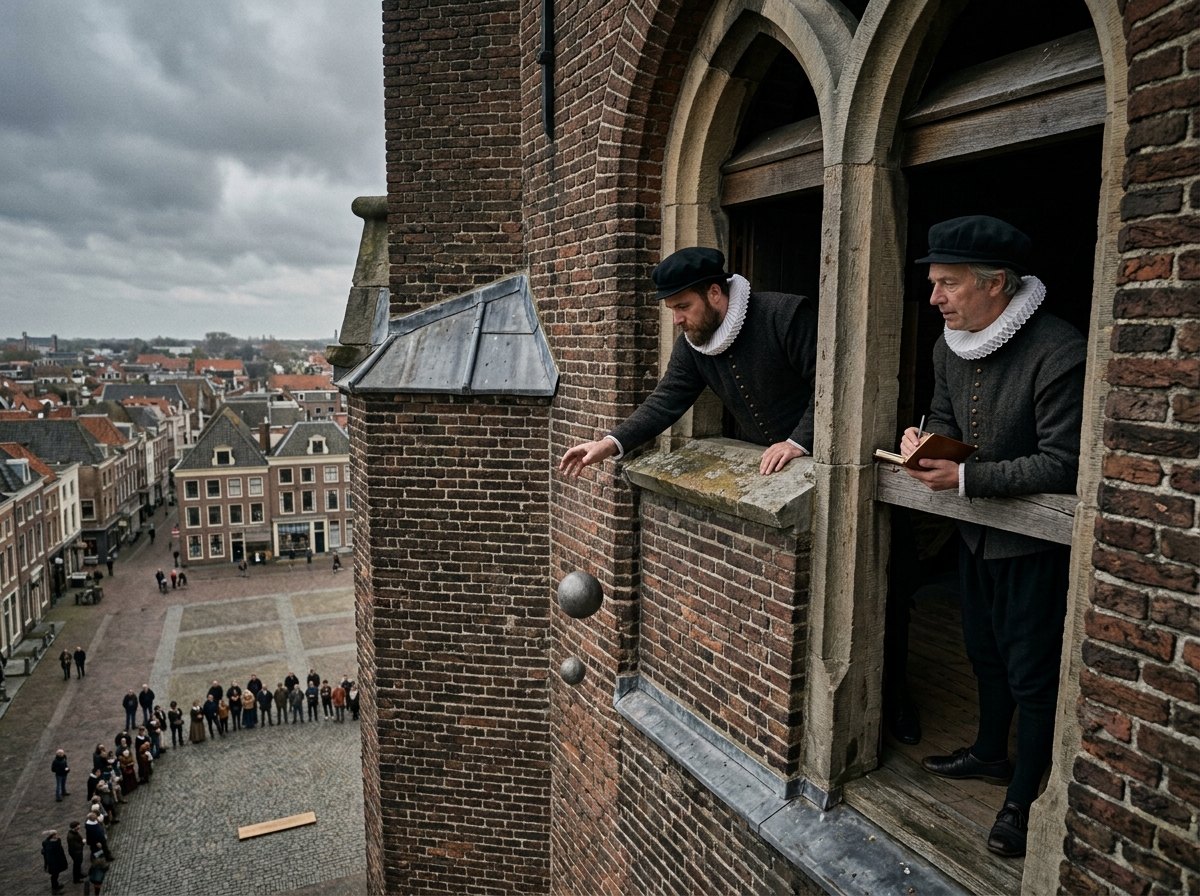 Stevin en De Groot hoorden de twee kogels tegelijk op de plank slaan: één klap, geen twee.