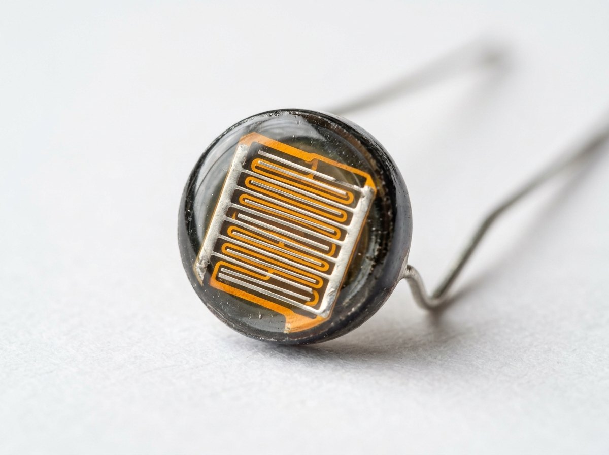 De kronkelende lijn tussen de twee kammen is het lichtgevoelige cadmiumsulfide.