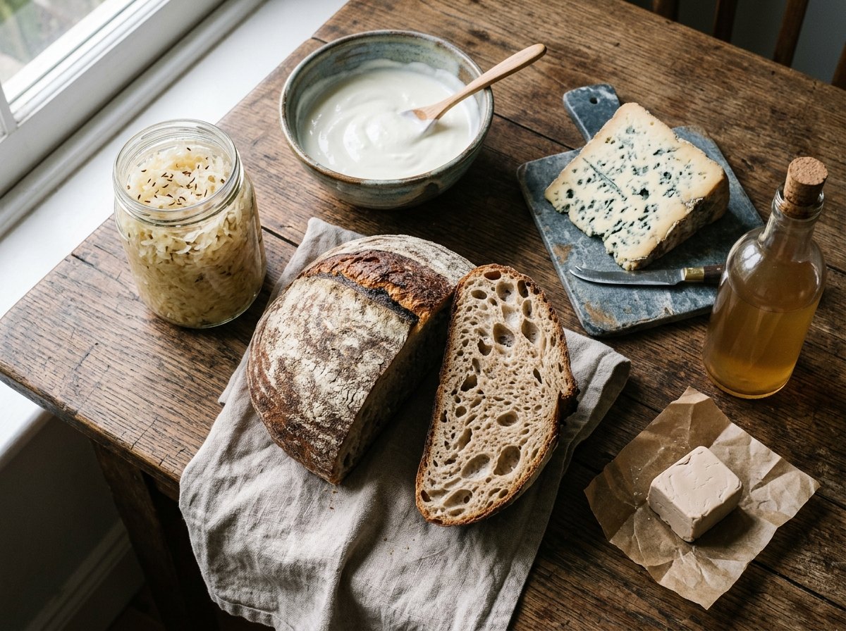 Brood, yoghurt, zuurkool, kaas en azijn: allemaal het werk van micro-organismen.